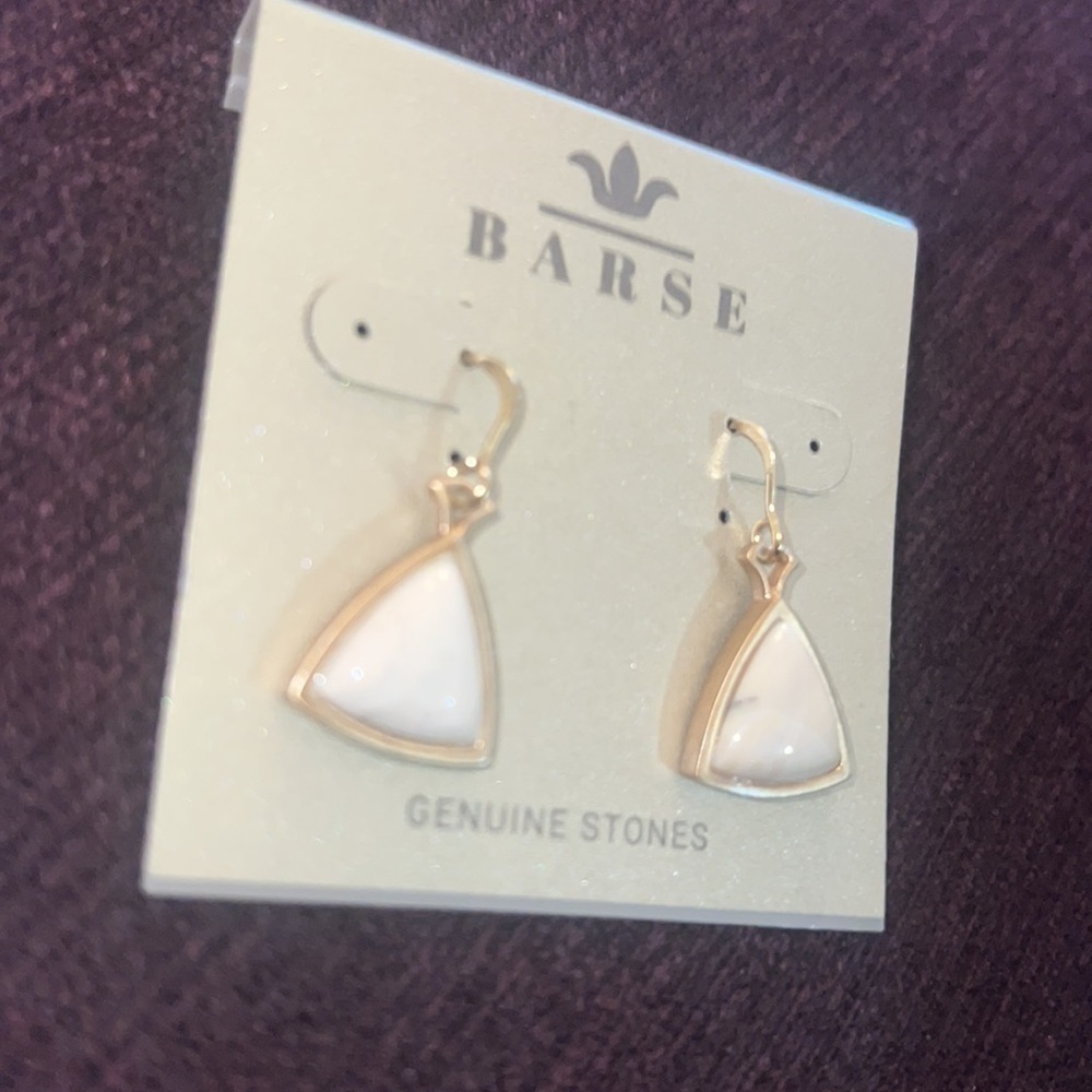 Barse womens genuine stone earrings - Picture 2 of 3